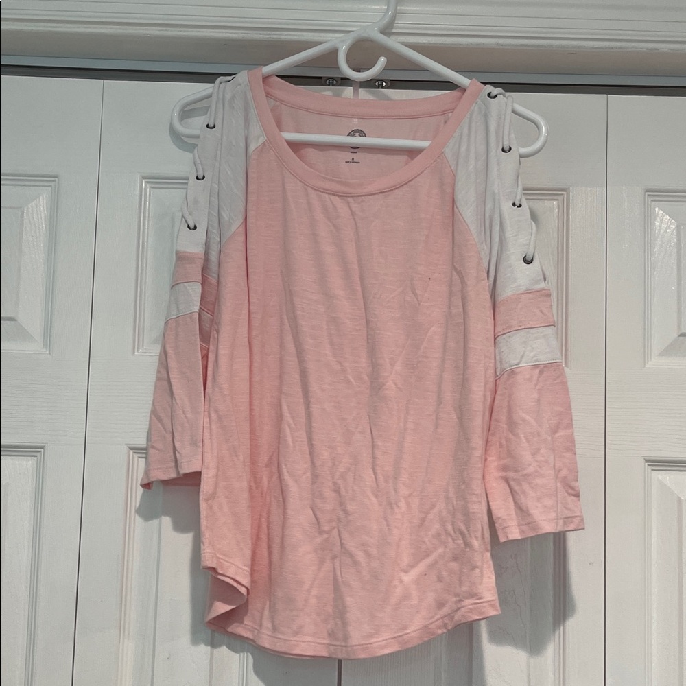 SO Pink and White Women's Blouse